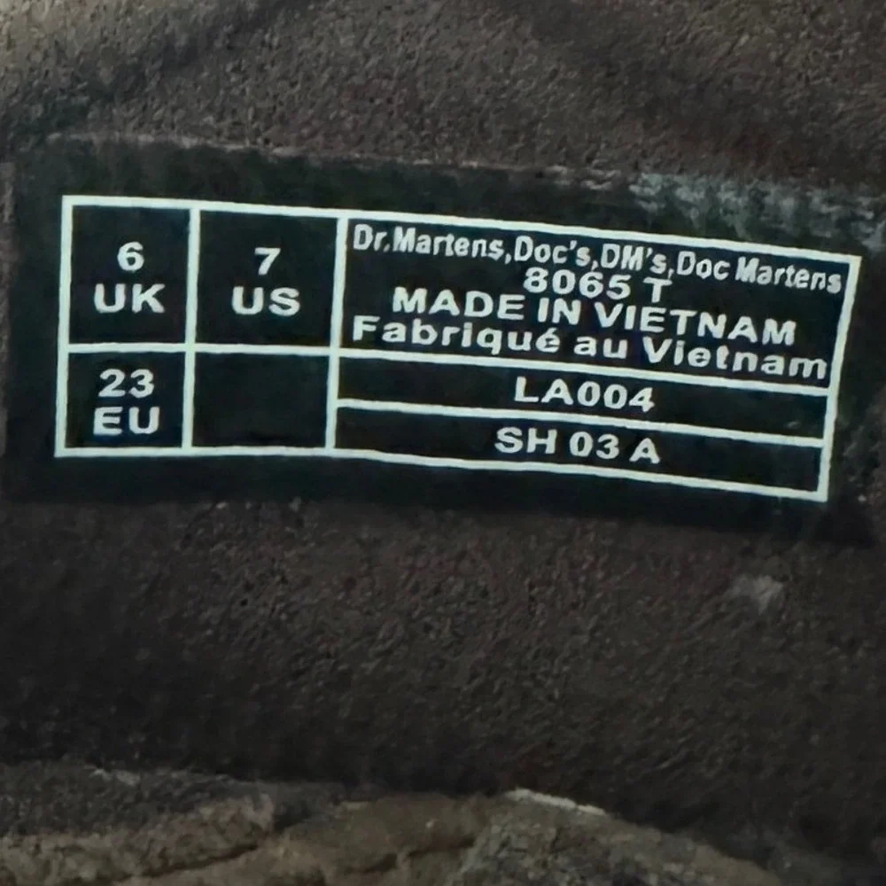 Dr. Martens 8065 T Mary Jane Shoes Toddler 7 Brown Leather Double Buckle T-Bar
